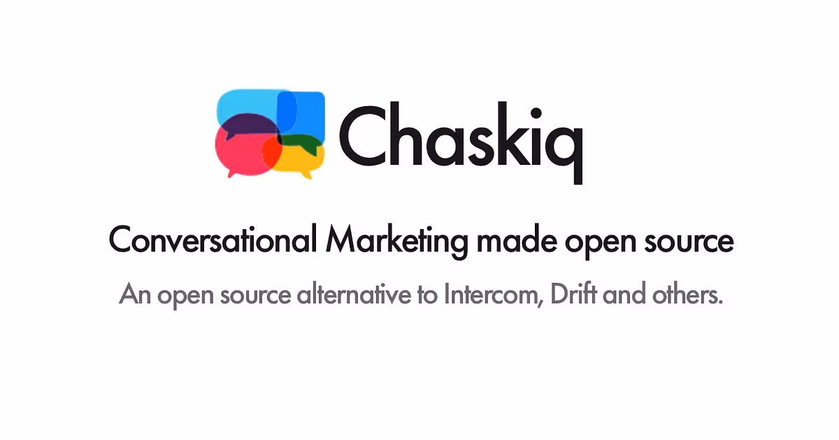 Open Source conversational Marketing alternative to Intercom, Drift, etc..