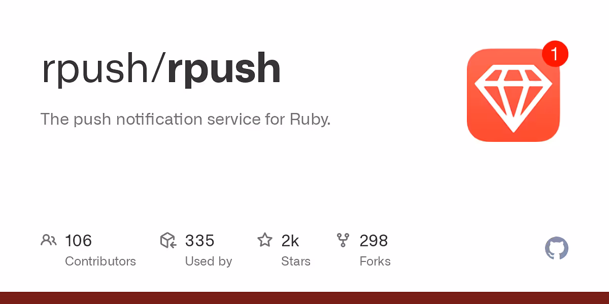rpush/rpush: The push notification service for Ruby.