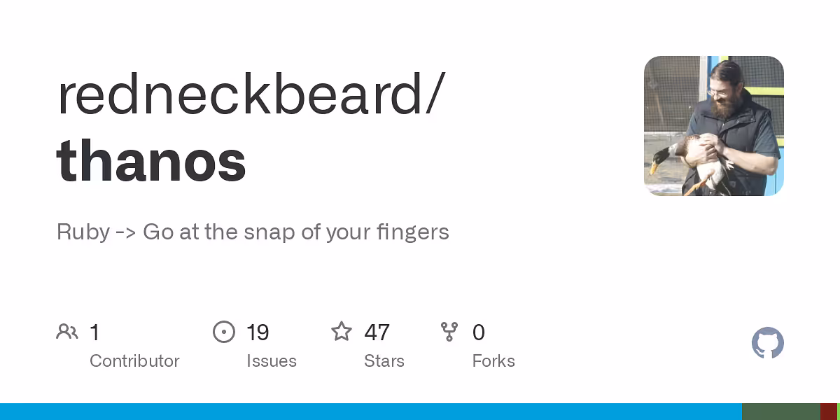  Ruby -> Go at the snap of your fingers
