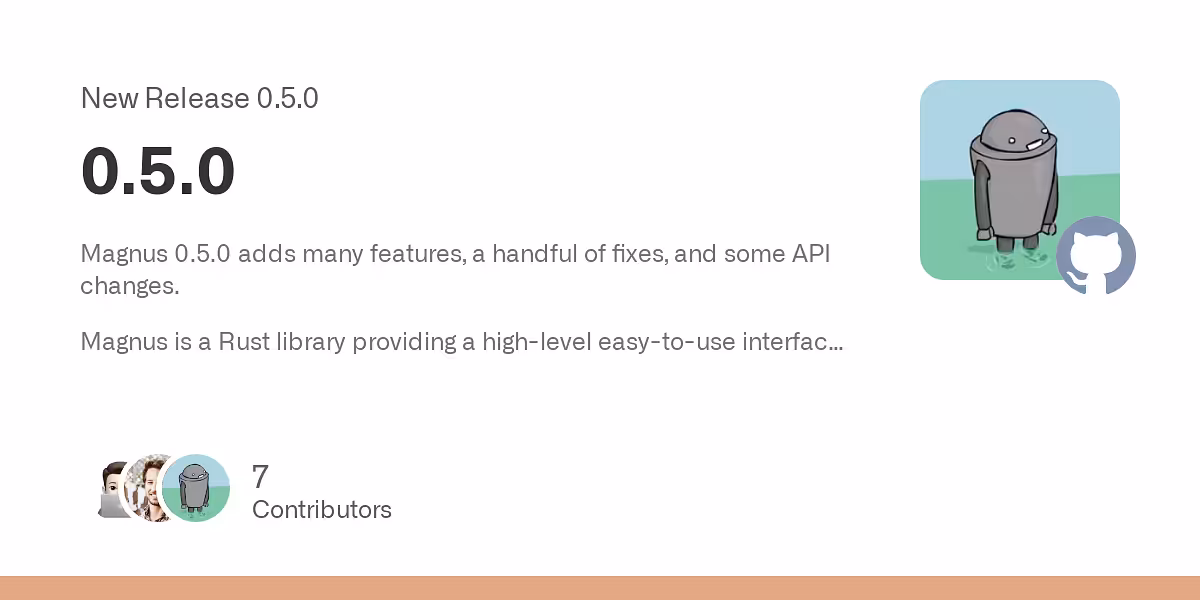 Release 0.5.0 · matsadler/magnus
