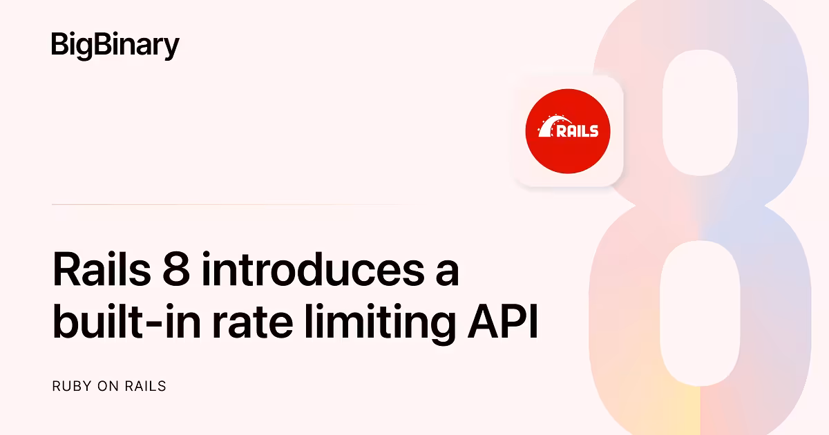 Rails 8 introduces a built-in rate limiting API - BigBinary Blog