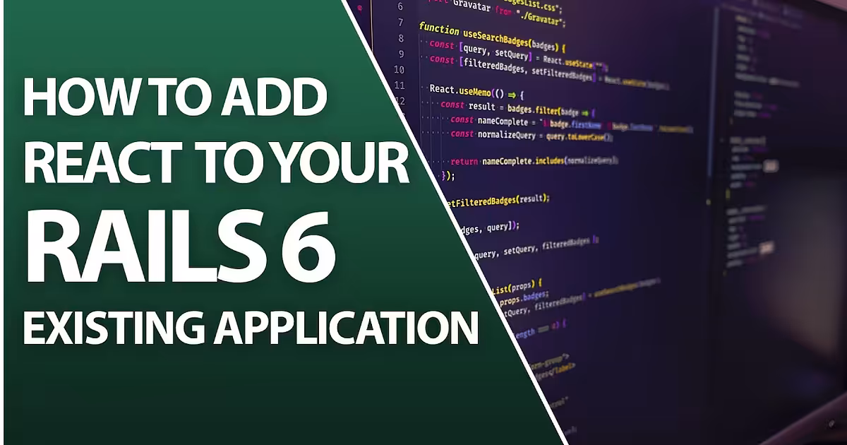 How You Can Quickly Add A React Front End To Your Existing Rails 6 Web Application | Ruby On Rails 6 - YouTube