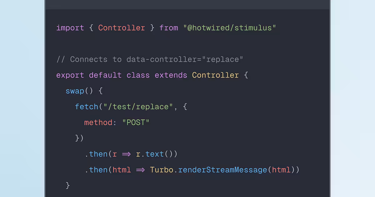 How to Process a Turbo Stream Response in JavaScript using Stimulus