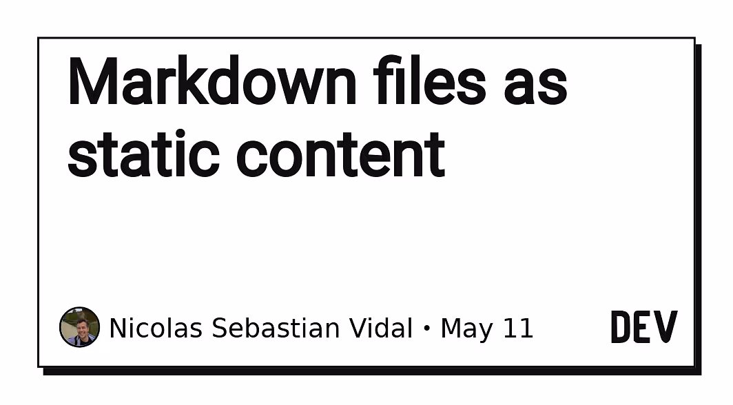Markdown files as static content 