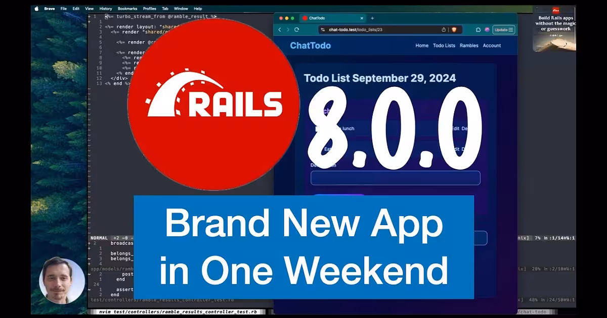 Rails 8 + AI = Magic: Watch This To Do List Come to Life! #rails - YouTube