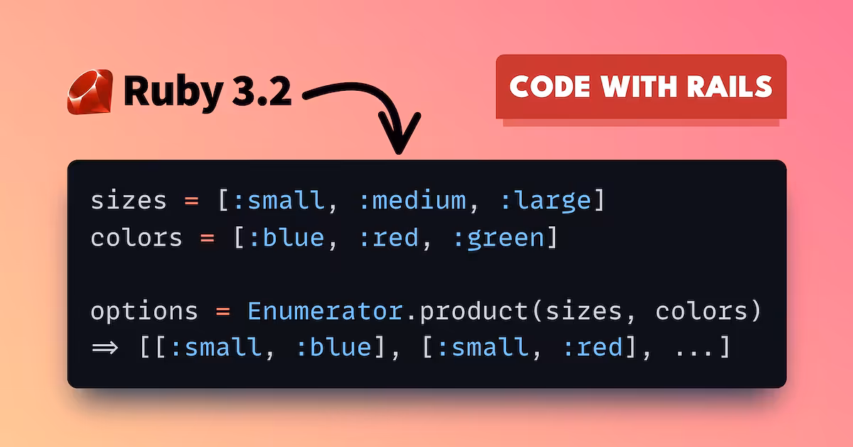 Ruby 3.2 introduces Enumerator::product