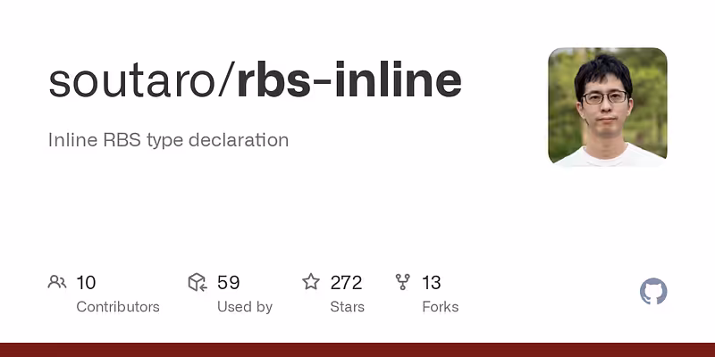 soutaro/rbs-inline: Inline RBS type declaration