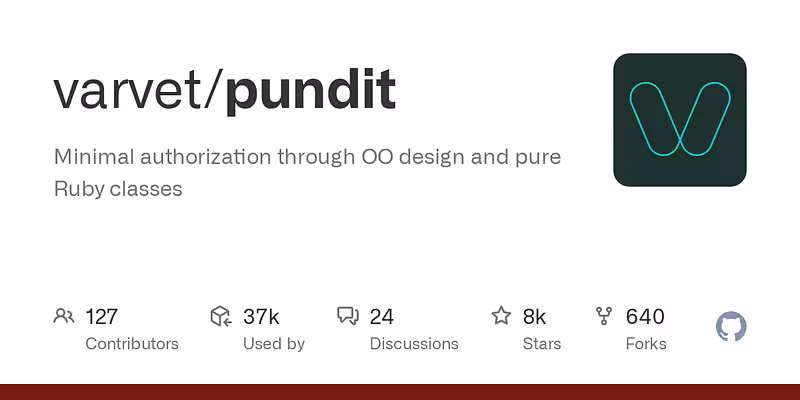 varvet/pundit: Minimal authorization through OO design and pure Ruby classes