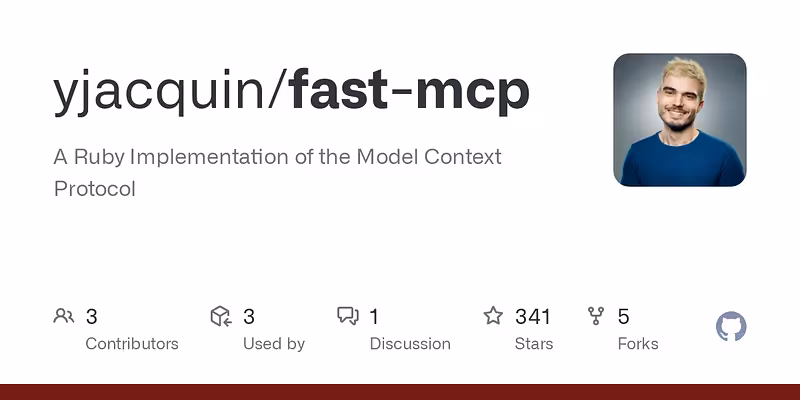 yjacquin/fast-mcp: A Ruby Implementation of the Model Context Protocol