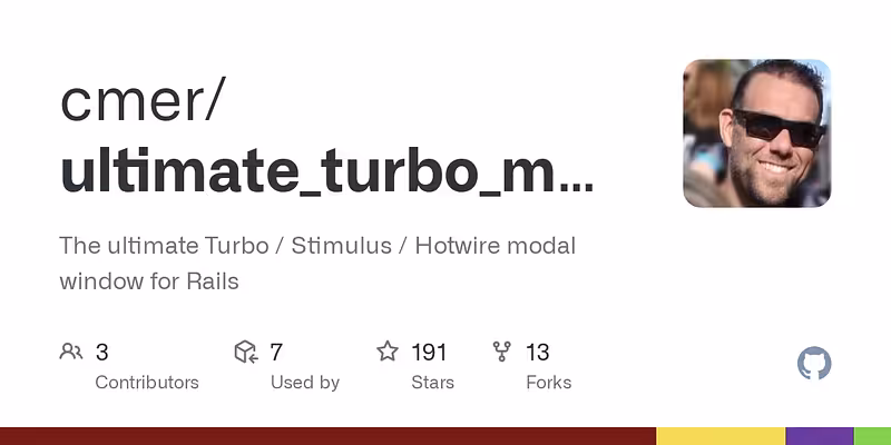 cmer/ultimate_turbo_modal: The ultimate Turbo / Stimulus / Hotwire modal window for Rails