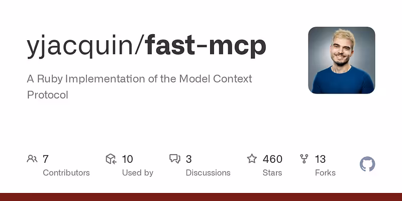 yjacquin/fast-mcp: A Ruby Implementation of the Model Context Protocol