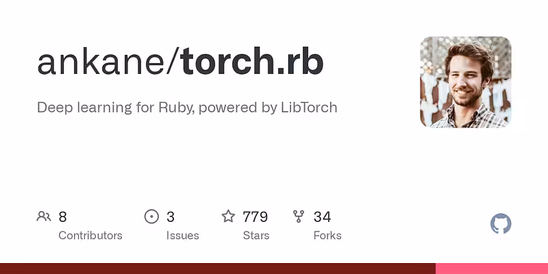ankane/torch.rb: Deep learning for Ruby, powered by LibTorch