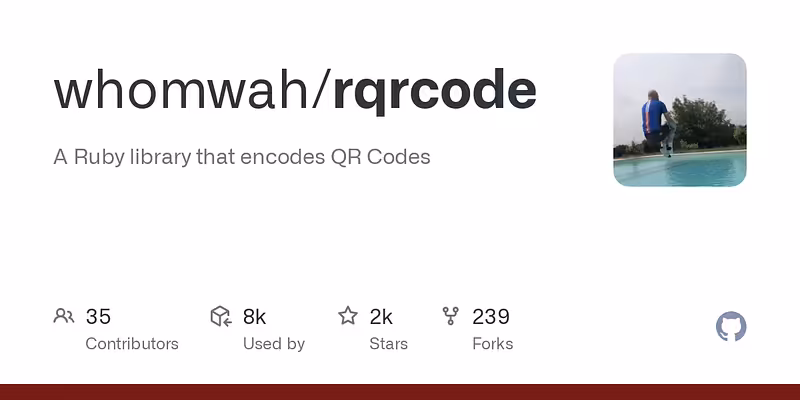 whomwah/rqrcode: A Ruby library that encodes QR Codes