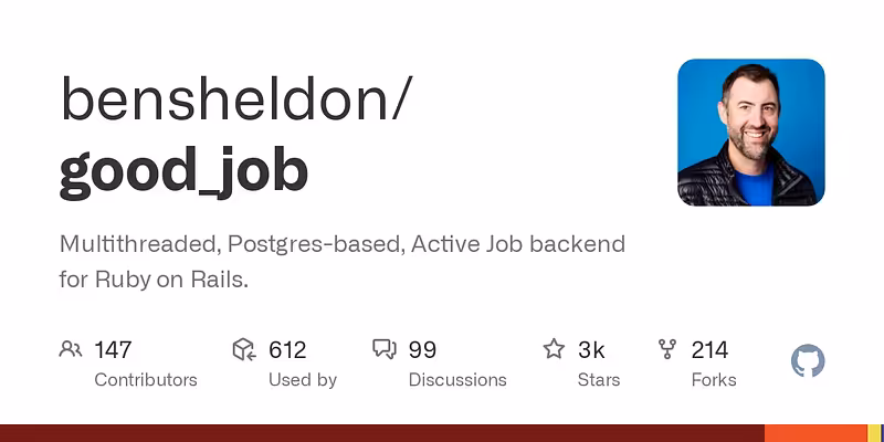 bensheldon/good_job: Multithreaded, Postgres-based, Active Job backend for Ruby on Rails.