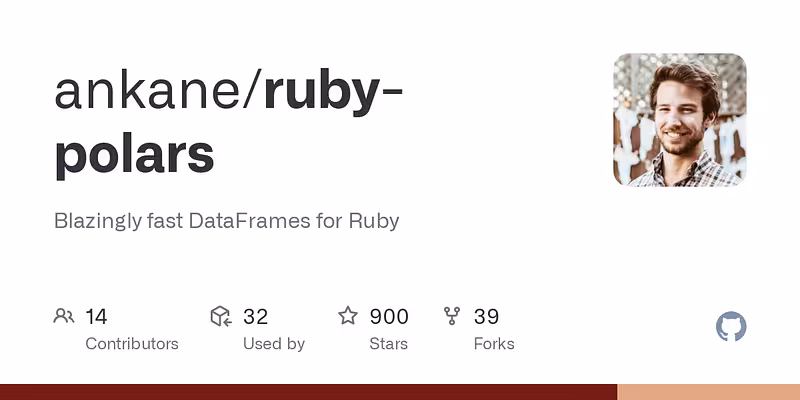 ankane/ruby-polars: Blazingly fast DataFrames for Ruby
