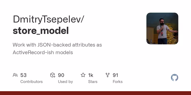 DmitryTsepelev/store_model: Work with JSON-backed attributes as ActiveRecord-ish models