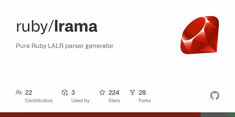 ruby/lrama: Pure Ruby LALR parser generator