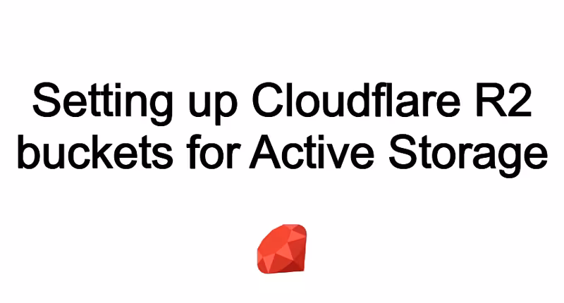 Setting up Cloudflare R2 buckets for Active Storage