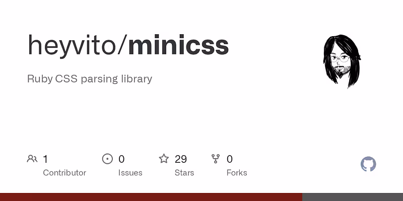 heyvito/minicss: Ruby CSS parsing library