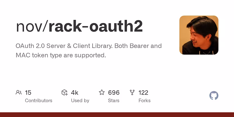 nov/rack-oauth2: OAuth 2.0 Server & Client Library. Both Bearer and MAC token type are supported.