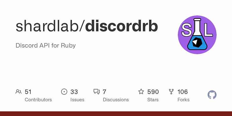 shardlab/discordrb: Discord API for Ruby
