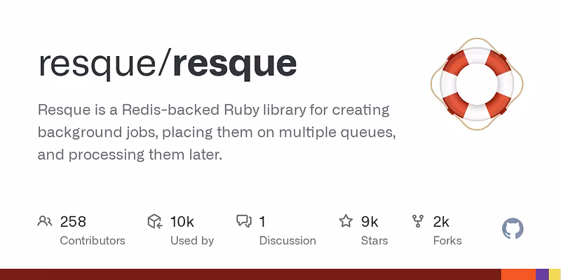 resque/resque: Resque is a Redis-backed Ruby library for creating background jobs, placing them on multiple queues, and processing them later.