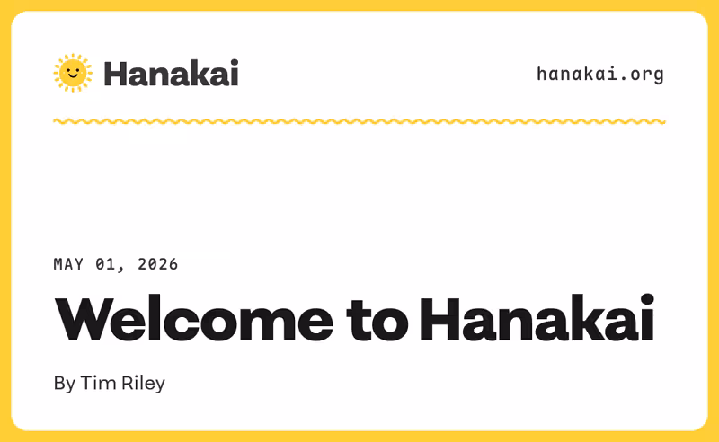 Welcome to Hanakai · Hanakai