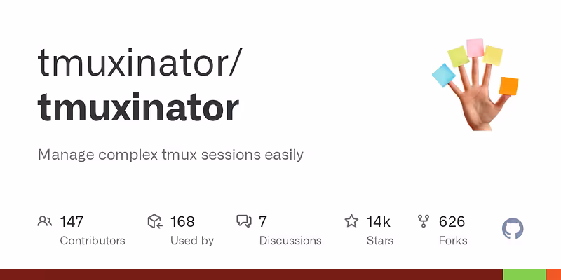 tmuxinator/tmuxinator: Manage complex tmux sessions easily
