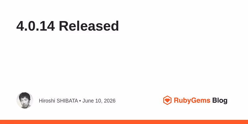 4.0.14 Released - RubyGems Blog