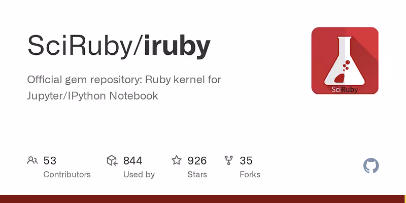 SciRuby/iruby: Official gem repository: Ruby kernel for Jupyter/IPython Notebook