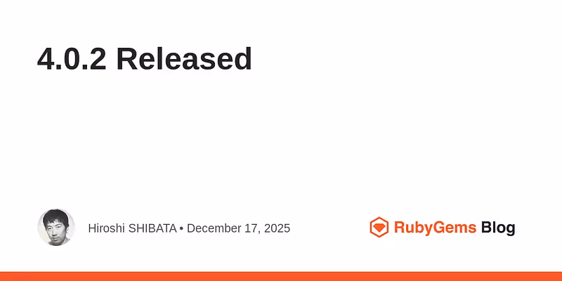 4.0.2 Released - RubyGems Blog