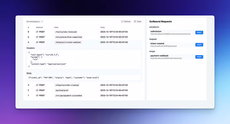 Requestkit: test and send webhooks and API requests in development | Rails Designer