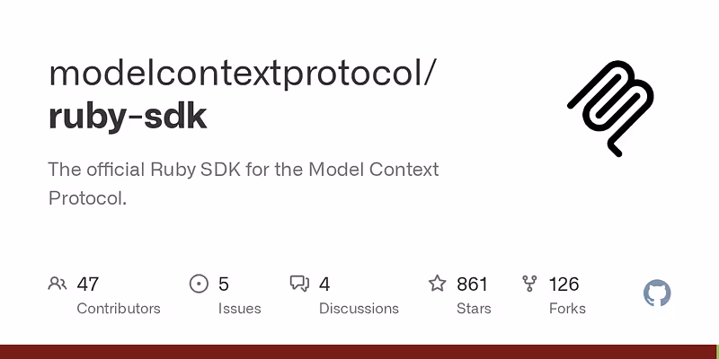 modelcontextprotocol/ruby-sdk: The official Ruby SDK for the Model Context Protocol. Maintained in collaboration with Shopify.