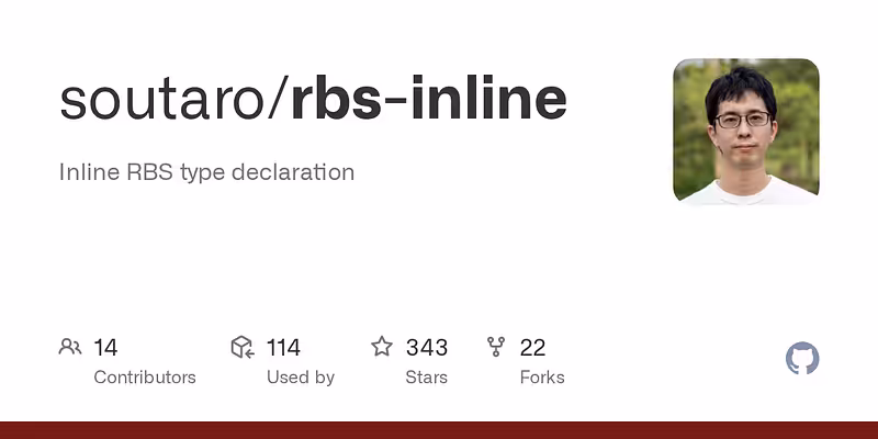 soutaro/rbs-inline: Inline RBS type declaration