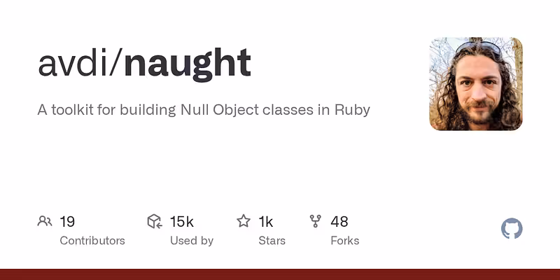 avdi/naught: A toolkit for building Null Object classes in Ruby