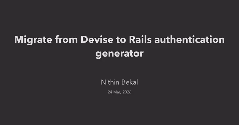 Migrate from Devise to Rails authentication generator