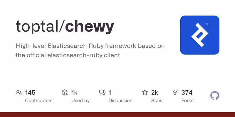 toptal/chewy: High-level Elasticsearch Ruby framework based on the official elasticsearch-ruby client