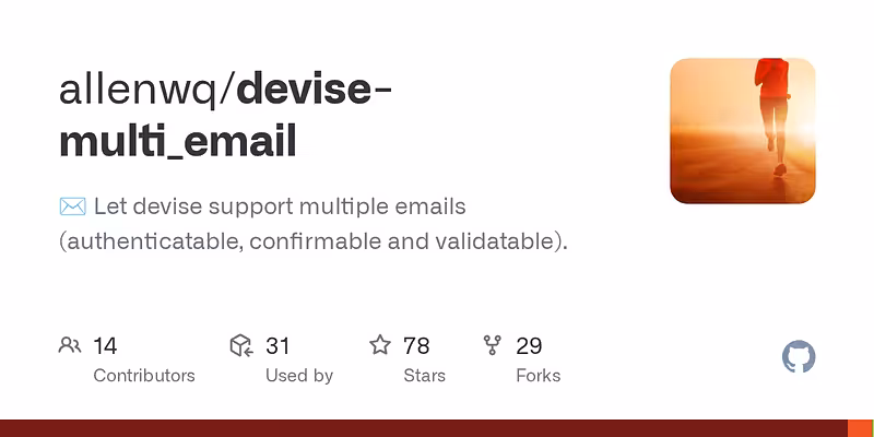 allenwq/devise-multi_email: ✉️ Let devise support multiple emails (authenticatable, confirmable and validatable).