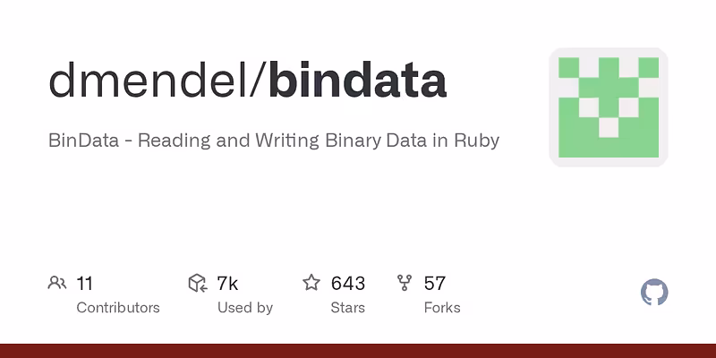 dmendel/bindata: BinData - Reading and Writing Binary Data in Ruby