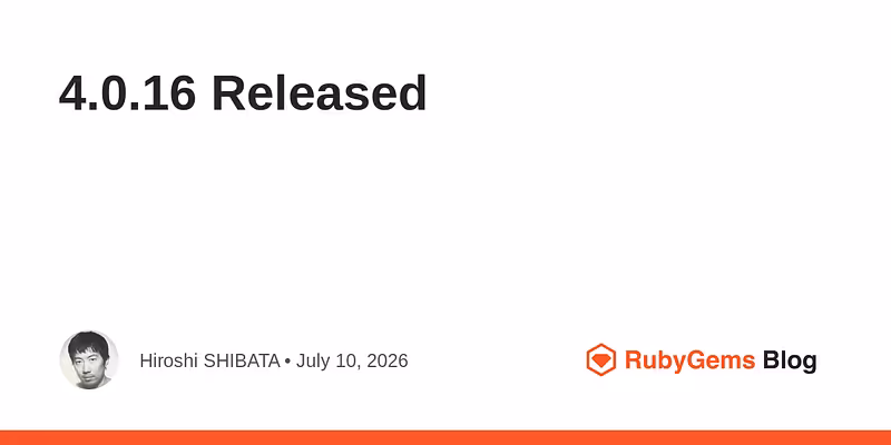 4.0.16 Released - RubyGems Blog