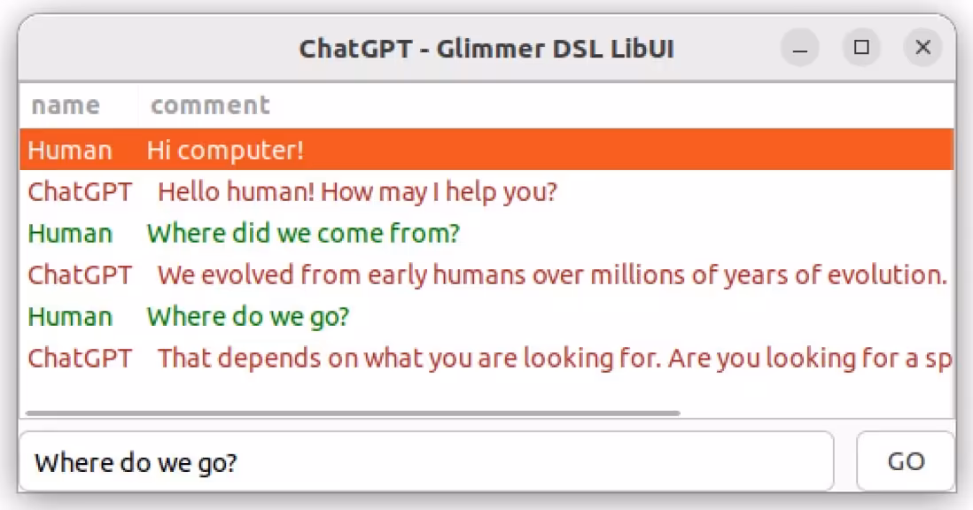 Code Master Blog: ChatGPT materialized as GUI via Ruby 