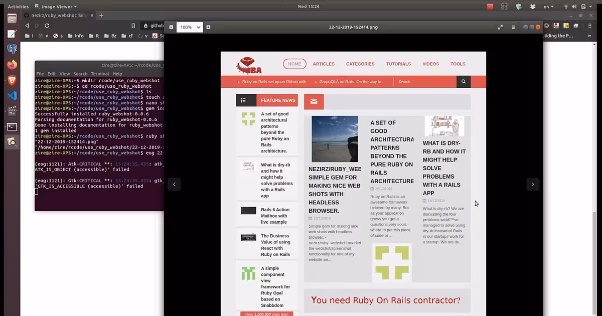 Ruby Webshot Gem - How To Tutorial 