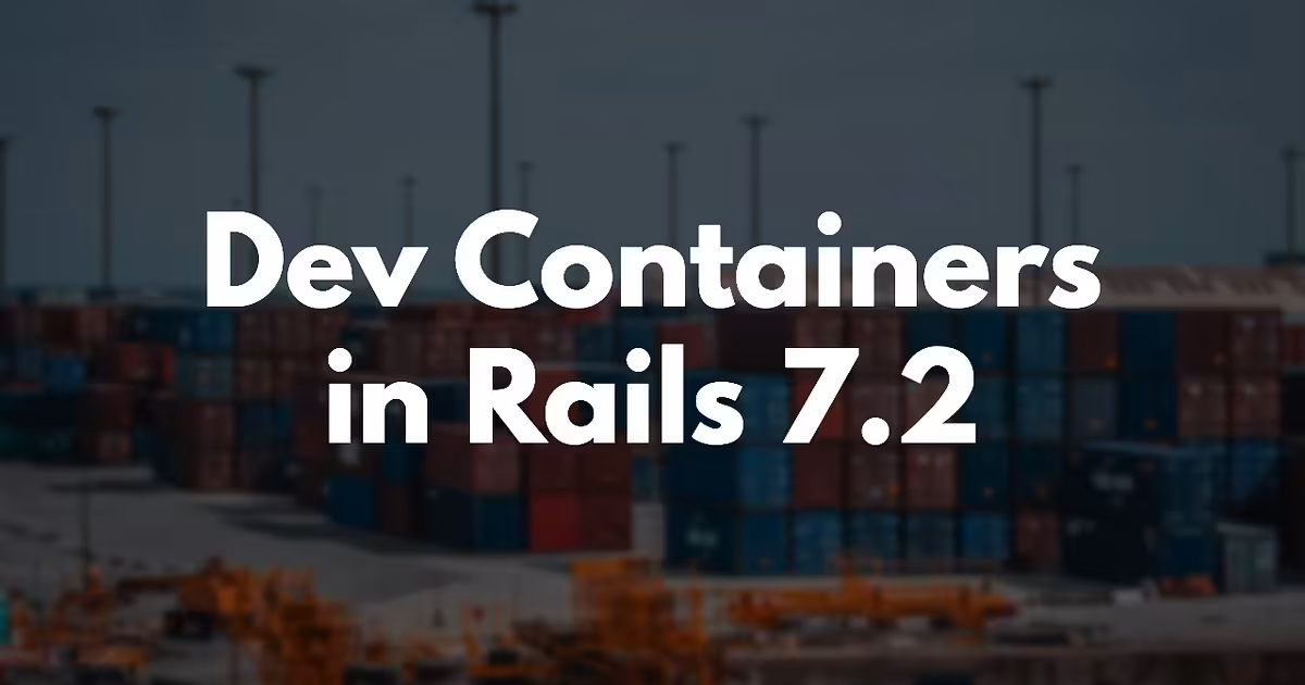 How to use Dev Containers with Rails (Example) | GoRails