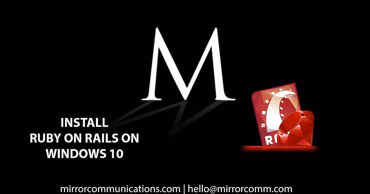 How to install Ruby on Rails on Windows 10 with PostgreSQL