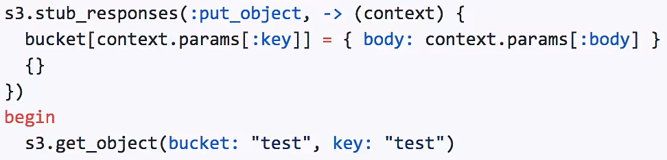 Advanced client stubbing in the AWS SDK for Ruby Version 3 