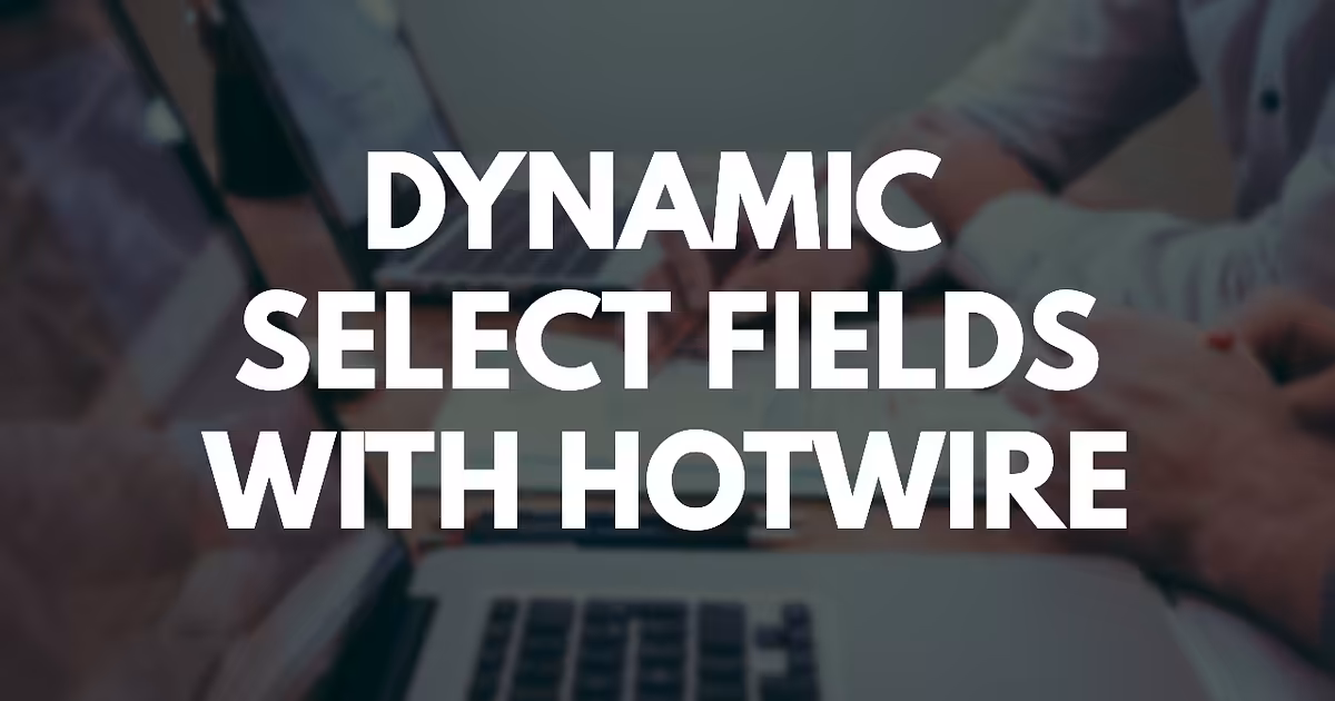 Dynamic Select Fields in Rails with Hotwire (Example) | GoRails