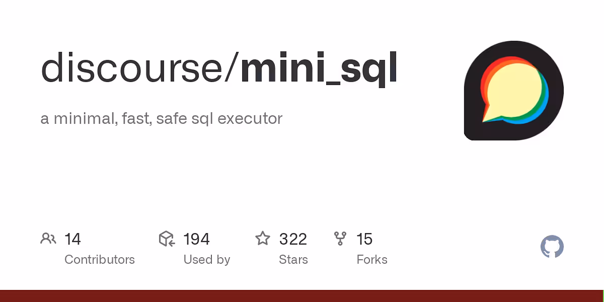 discourse/mini_sql: a minimal, fast, safe sql executor