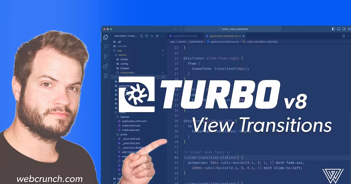 Digging into View Transitions with Turbo 8 and Rails - YouTube