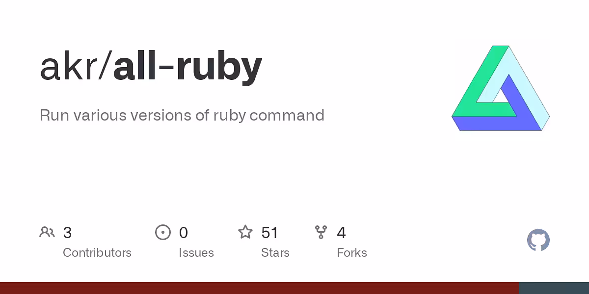 akr/all-ruby: Run various versions of ruby command