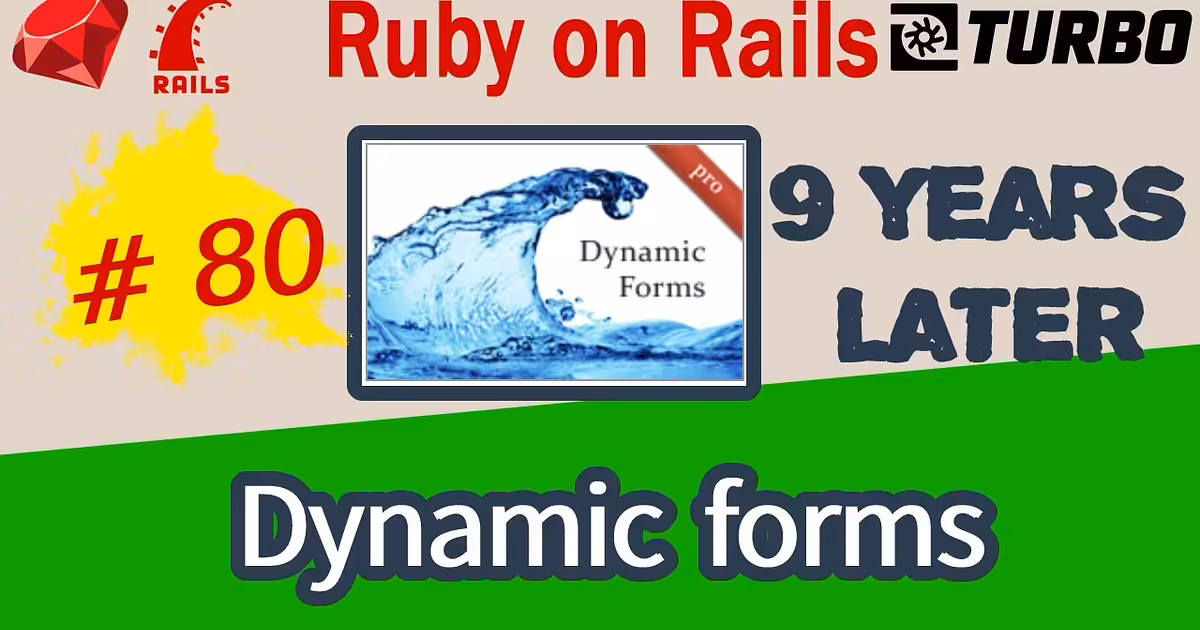 Ruby on Rails 80 Dynamic Forms with Turbo (not JS approach) - YouTube
